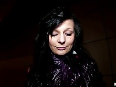 Dark haired chick, Maja got some cash to have sex with a stranger, in his apartment