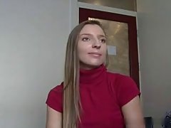 Pretty college girl wanted to get a perfect grade for her project, so she sucked her a dick