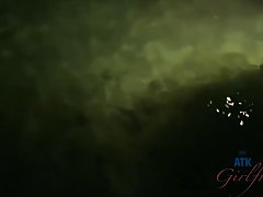 Adorable blonde girl, Carmen Caliente is giving a gentle footjob to her horny massage therepist