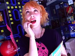 Red haired chick with pigtails is often having sex with a fat guy from her neighborhood